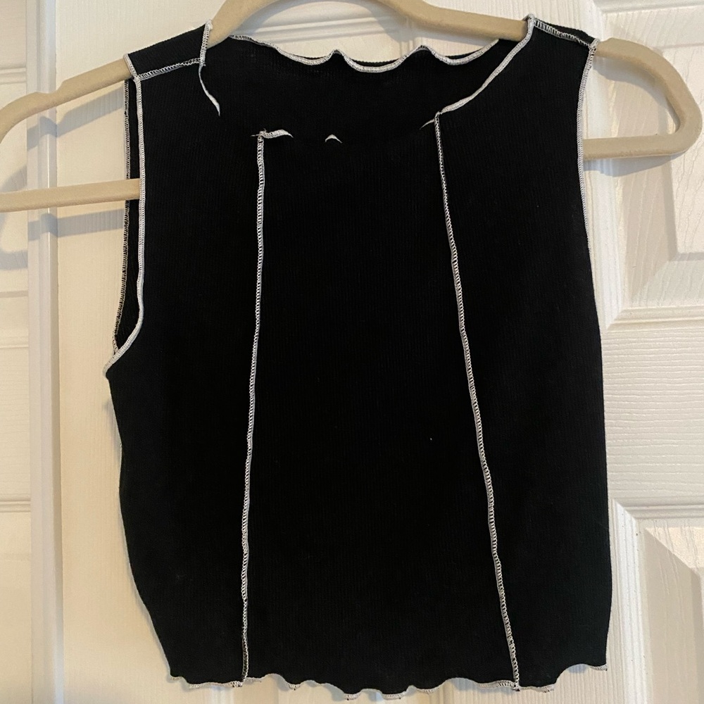 Black and white tank top